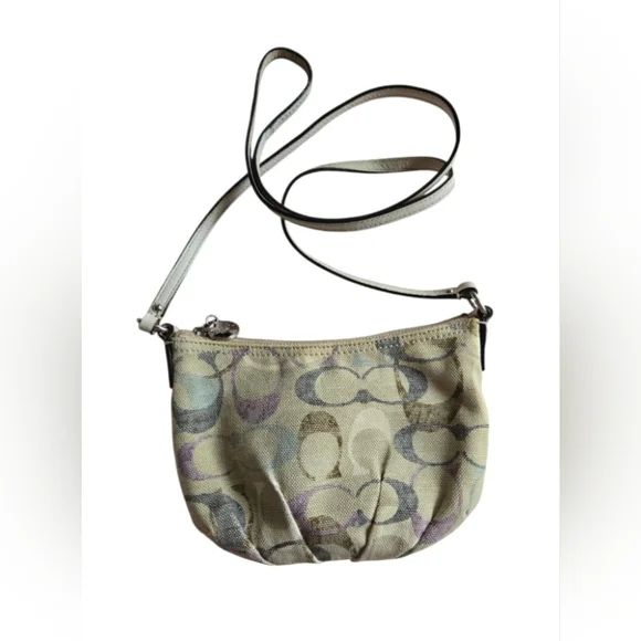 Coach Beige and Lavender Crossbody Bag - Picture 1 of 11